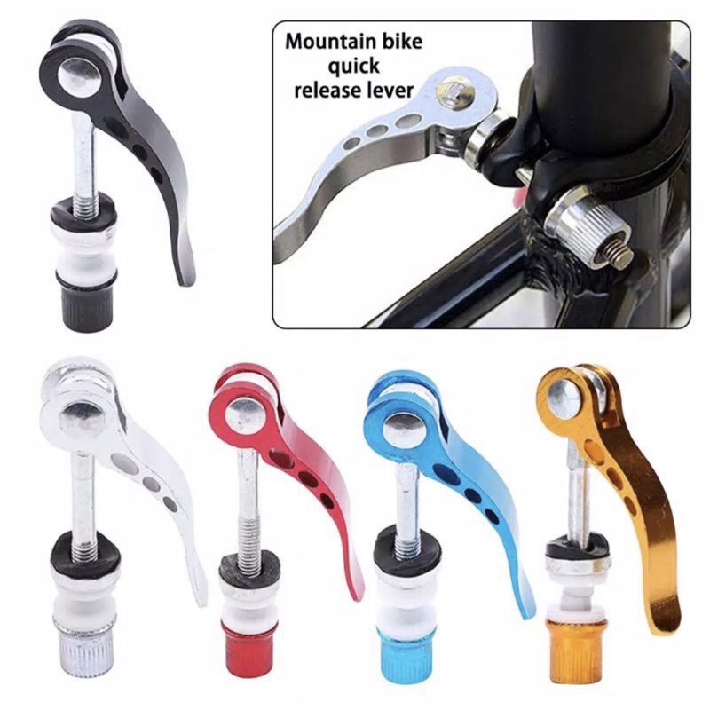 Seatpin Baut Tekuk Alloy Quick Release Seat Clamp Baut Seatpost Penjepit Tiang Sadel Sepeda Alloy