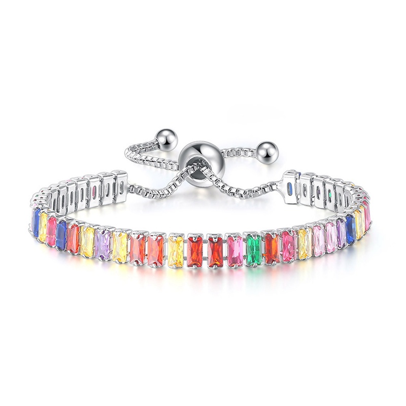 Gelang Tangan Wanita Model Tali Serut Adjustable Hias Zircon Multi Warna Untuk Pernikahan