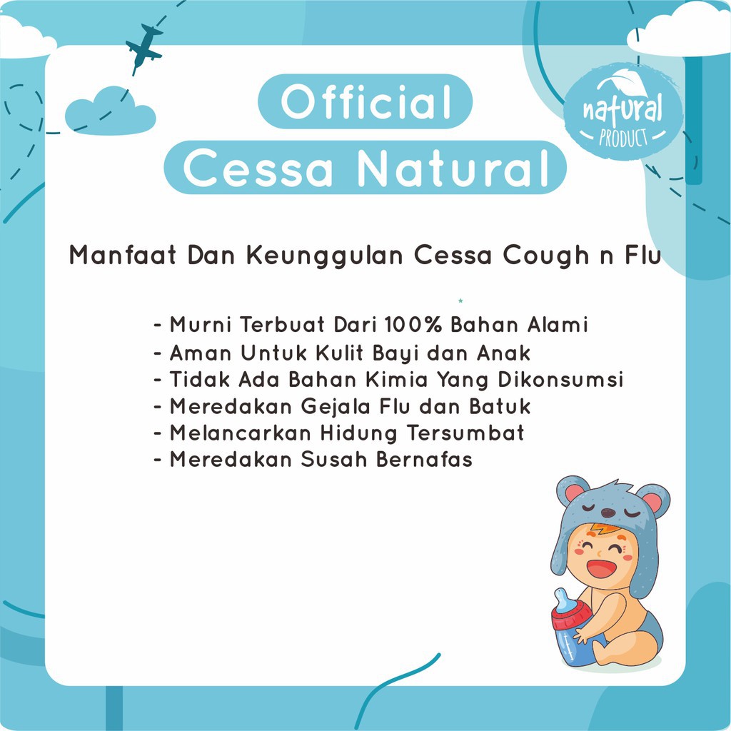 Cessa Baby (0-2 tahun) Fever Drop , Cough n Flu , Lenire , Bugs Away dan Immune Booster