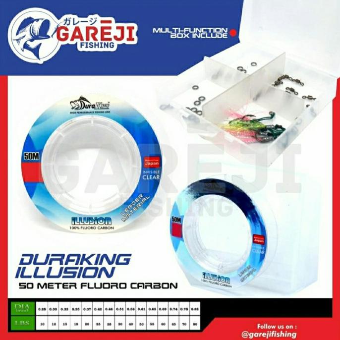 Yang Dicari] Senar Pancing Leader Duraking Illusion Fluorocarbon 50M - 30Lb