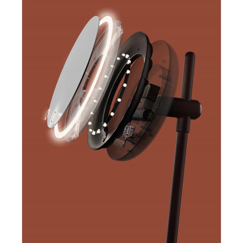 Sothing Sunlight Cermin Make Up Lampu LED Ring Light Liftable Mirror - DSHJ-S-2003 - White