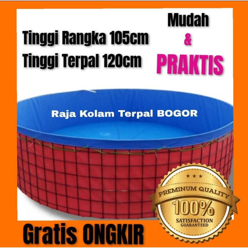 kolam terpal bulat/kolam bundar Fullset/kolam terpal Fullset D4 t1,2 orchid