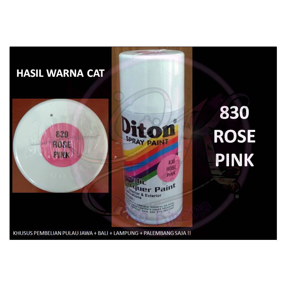 Cat Pilox DITON Rose Pink 830 150cc warna mawar merah muda murah pilok ekonomis sepeda motor mobil