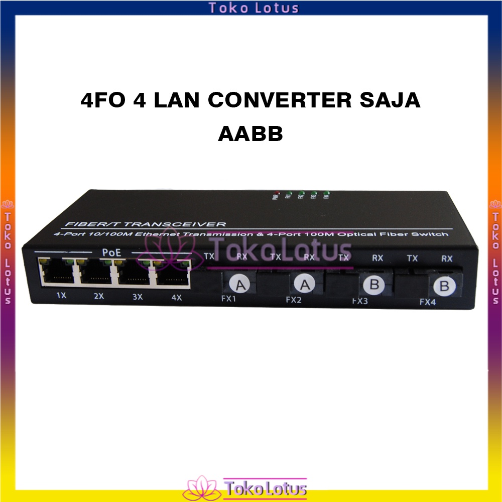 Bisa Bayar Ditempat - COD TERBARU - A 2 B Fiber  4 Ethernet PCBA HS AIRPO CM4F4E MEDIA CONVERTER 4FIBER 4ETH10/100 2