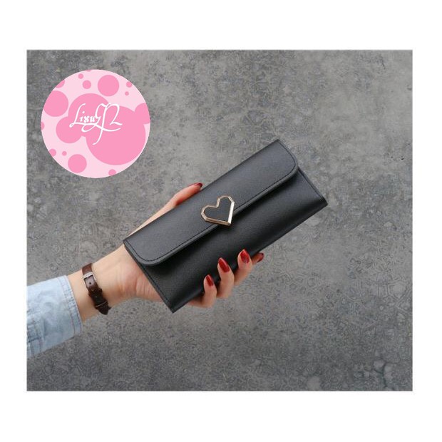 Dompet Lipat - Dompet Panjang Love Wanita Import Terbaru - Dompet Fashion Love Wanita - dompet cewe