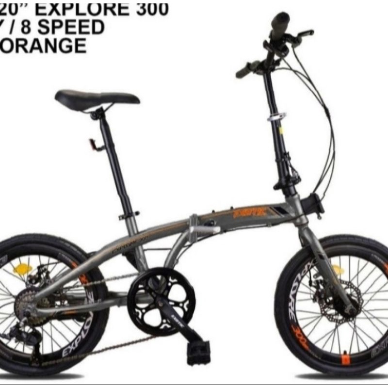 Sepeda lipat 20 Inch Exotic Explore 300 8 speed (Alloy )