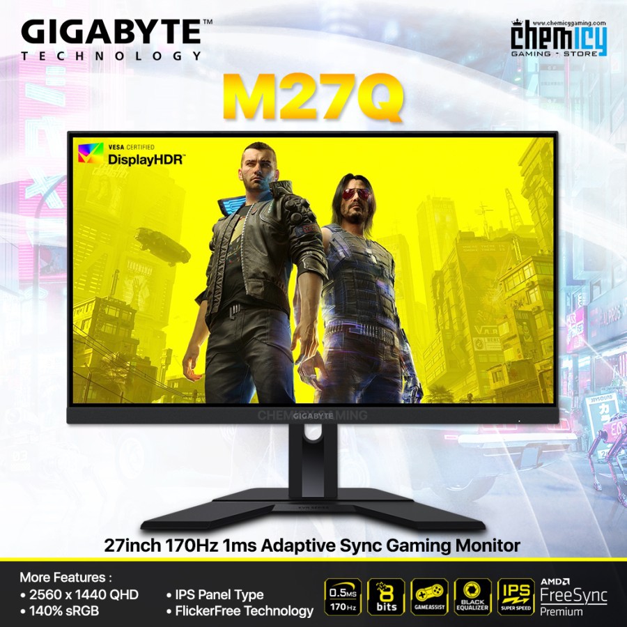 Gigabyte M27Q / M27Q-EK 27inch 170Hz 0.5ms AdaptiveSync Gaming Monitor