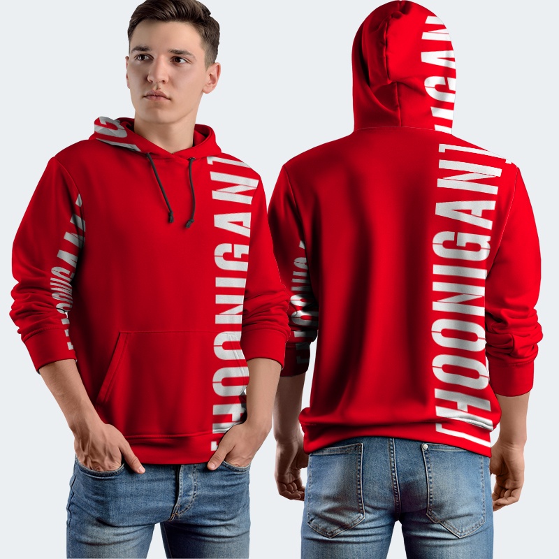 Jaket Hoodie Fullprint Racing Division Bahan Polyester Jersey