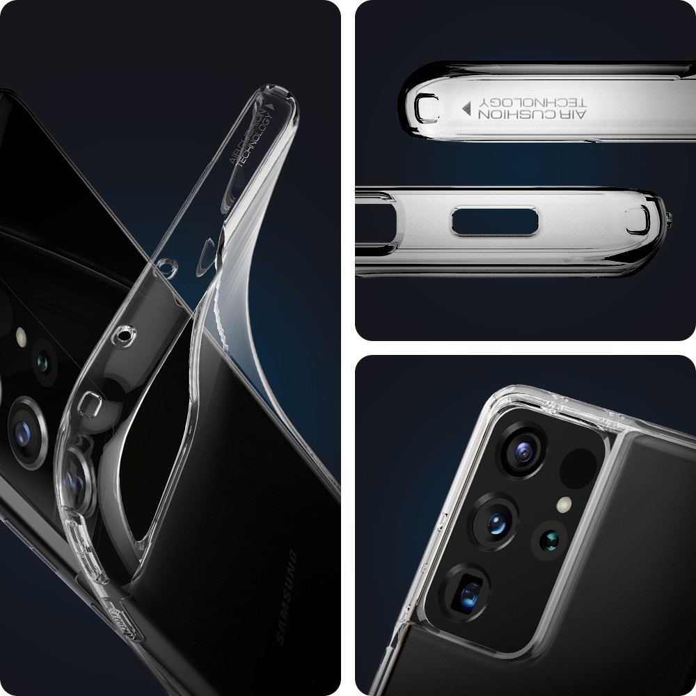 Case Samsung Galaxy S21 Ultra Plus Spigen Liquid Crystal Softcase Gliter Casing