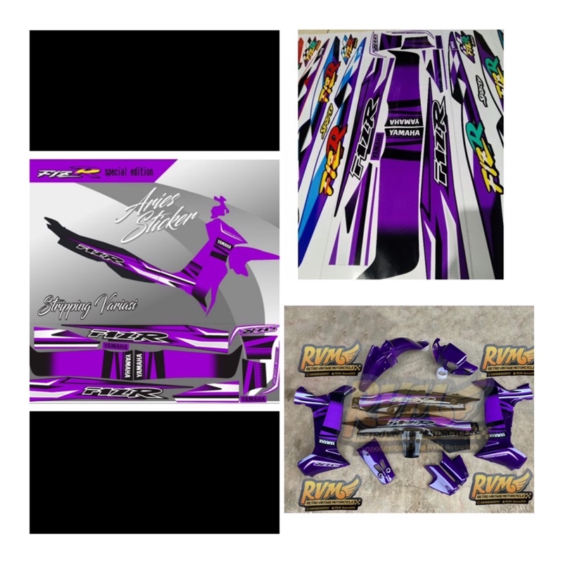 Striping stiker list body Yamaha fiz r SE Ungu list fiz r special editoon ungu
