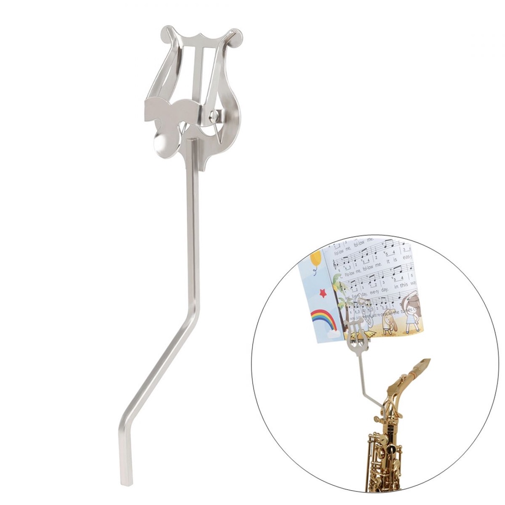 Stand Holder Klip on Bahan Stainless Steel Untuk Saxophone Alto