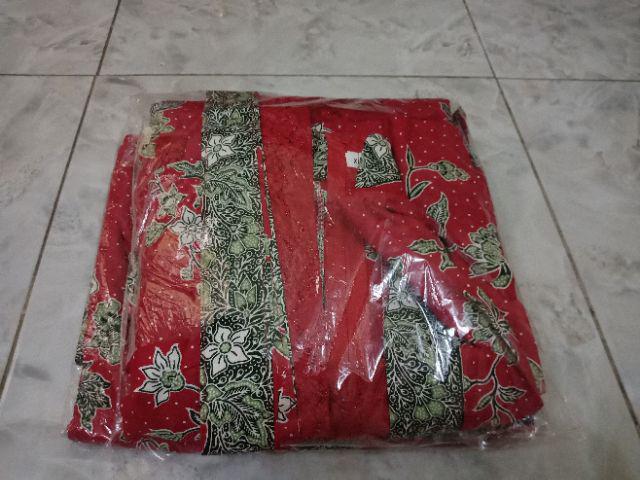 Qnunbatik Sarimbit/couple Batik Gamis Muslim Wanita Krisdayanti (kd) Dasar Warna Merah