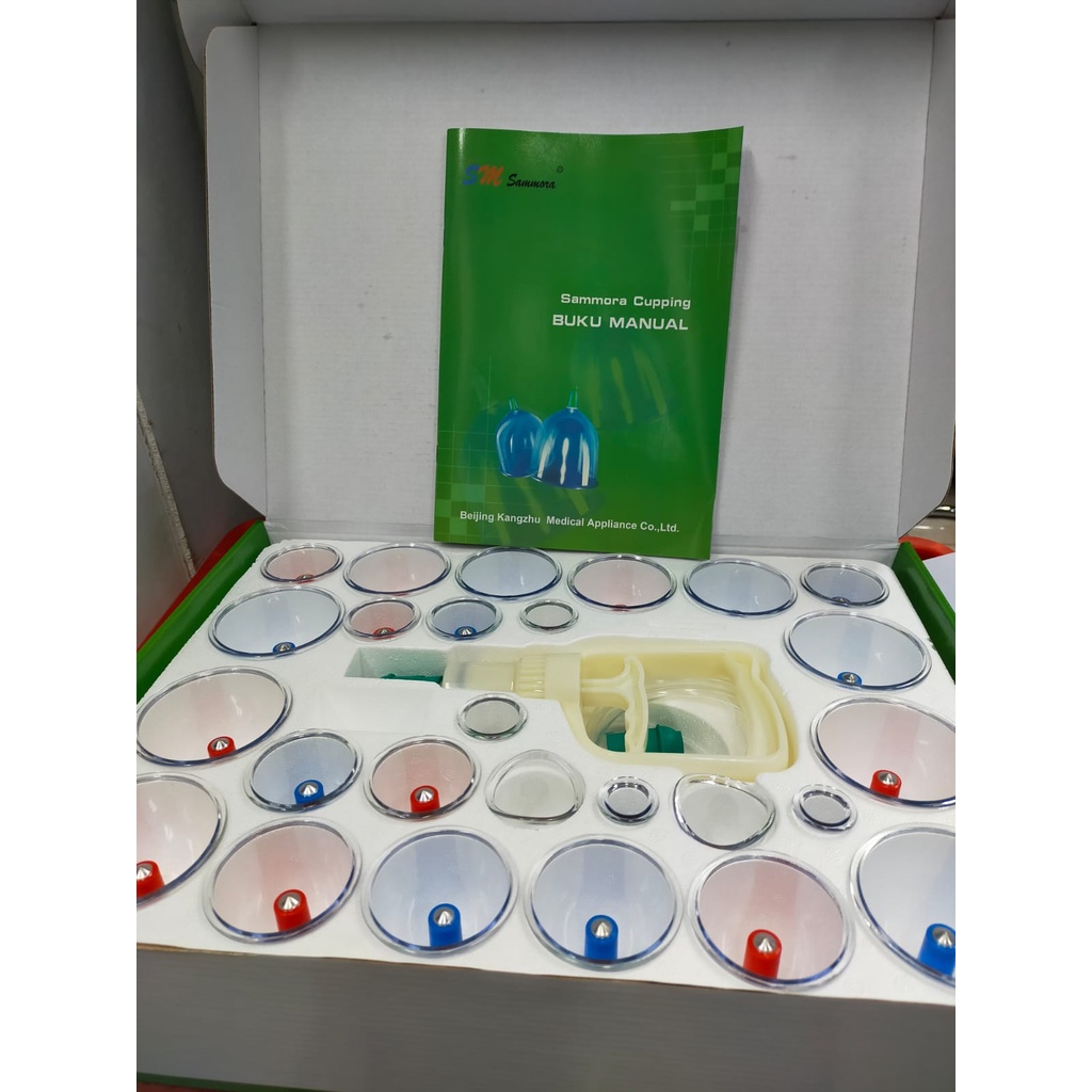 Alat Bekam Sammora Kangzhu Box Hijau Isi 26 Cup