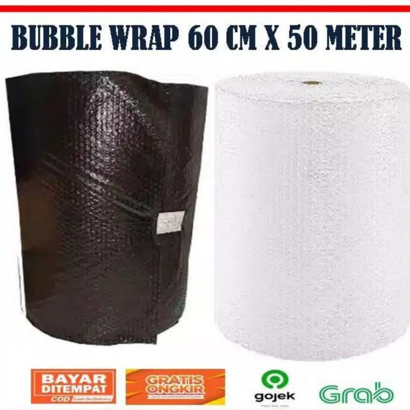 

Bubble Wrap Roll Warp Hitam Envelope amplop Meteran Gmp 125cm x 50 M / Surabaya / Jawa Timur Murah