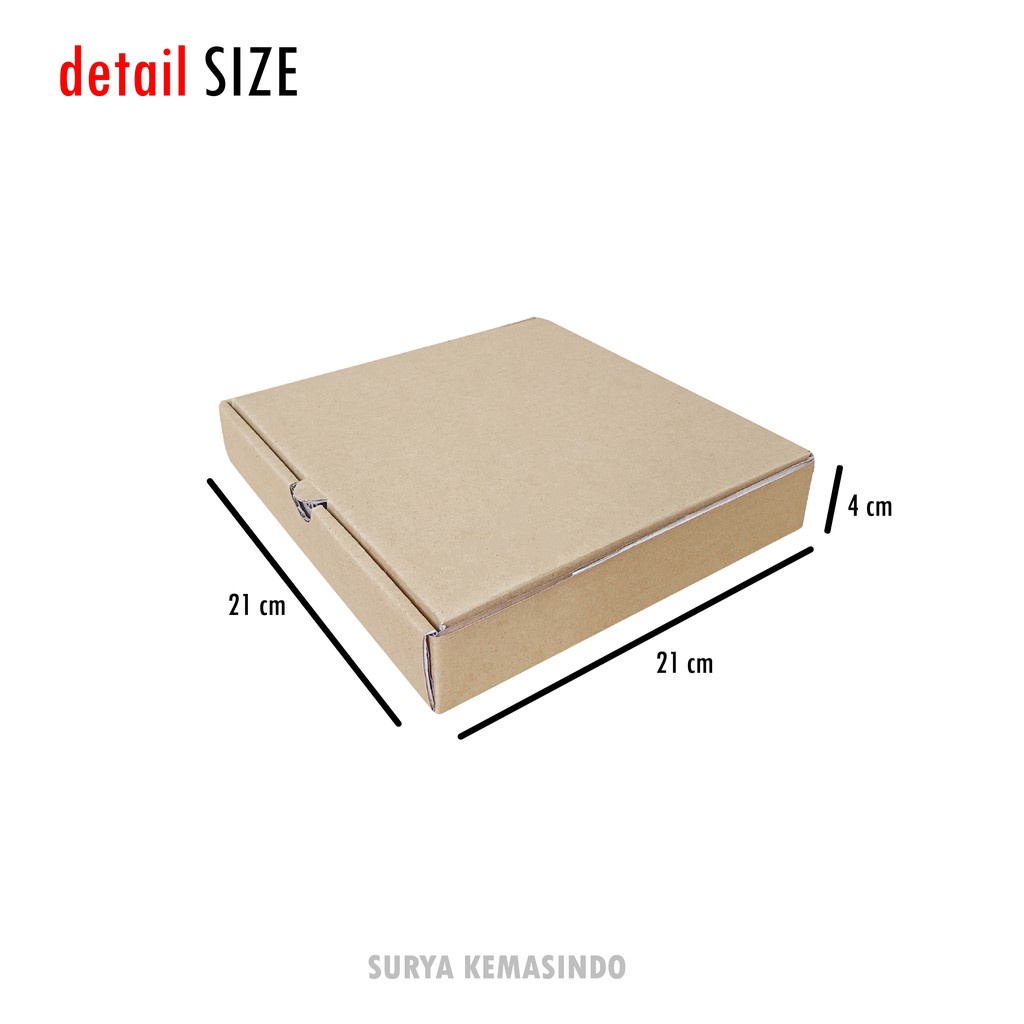 

Box 21x21x4 cm LD Pizza/Karton/Polos/kardus/Hampers/brownis/ Tukang kardumu