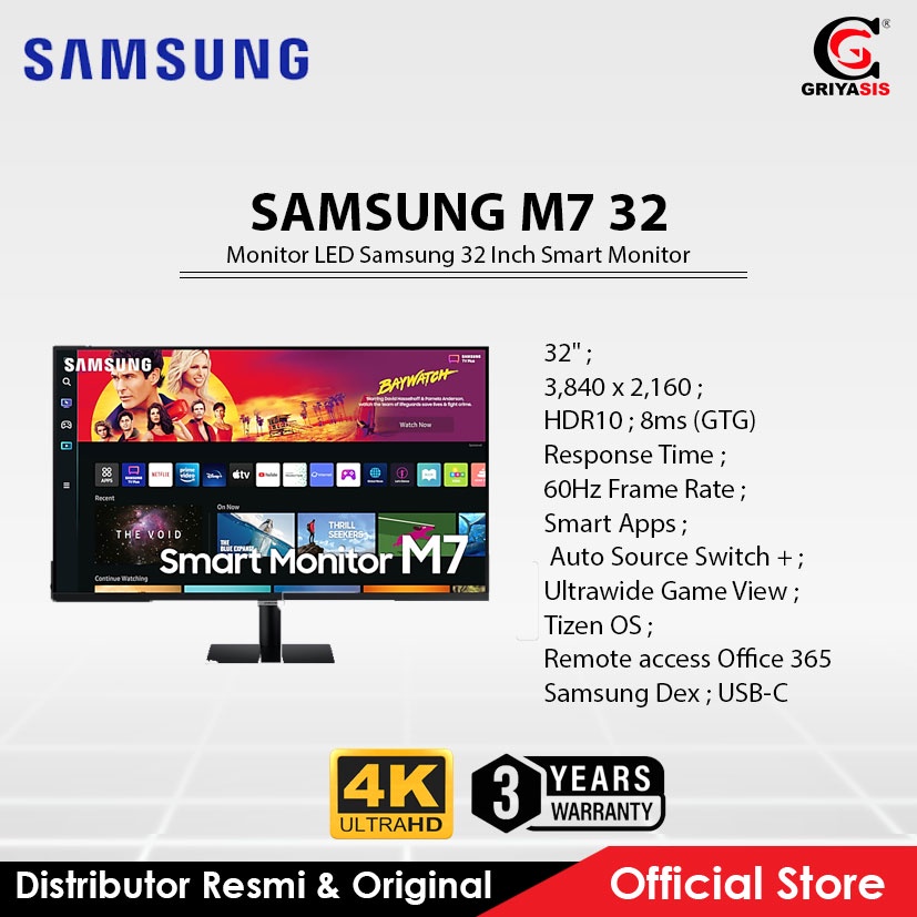 Monitor LED Samsung 32 Inch Smart Monitor M7 32"