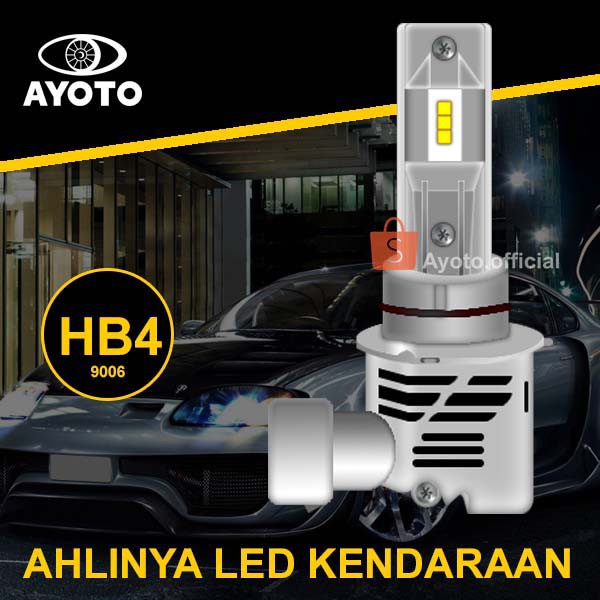 2 PCS ( Sepasang ) Lampu Mobil Led utama kabut Headlamp Foglamp Socket HB4 AYOTO Single Beam