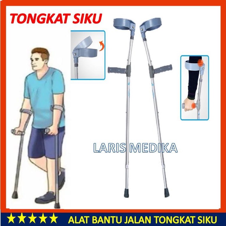(Original) Tongkat Siku / Tongkat Jalan Elbow Sella / Tongkat Elbow Siku (Satuan) Tongkat Siku Elbow