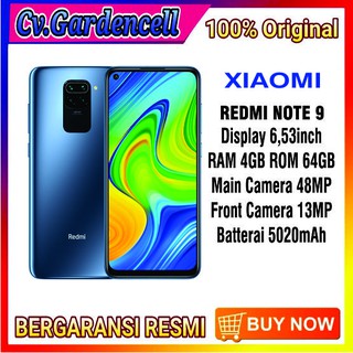 Xiaomi Redmi Note 9 Ram 6 128gb Garansi Resmi Shopee Indonesia