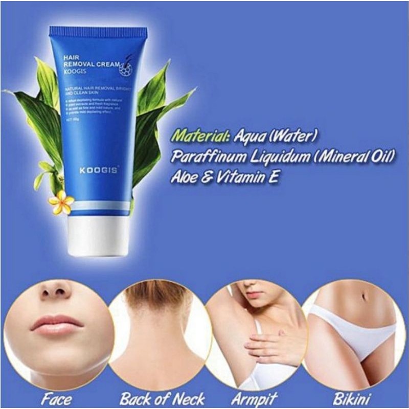 Koogis Cream Perontok Bulu Permanen Natural Hair Removal-60gr