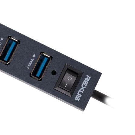 Rexus H327 4 port USB HUB 3.1 Super Speed 5 Gbps ports - RXH-327 Rexus