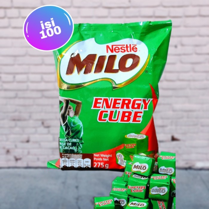 

✨COD✨ Milo Cube 100 Pcs Nestle Original Milo Kubus Milo Kotak Halal