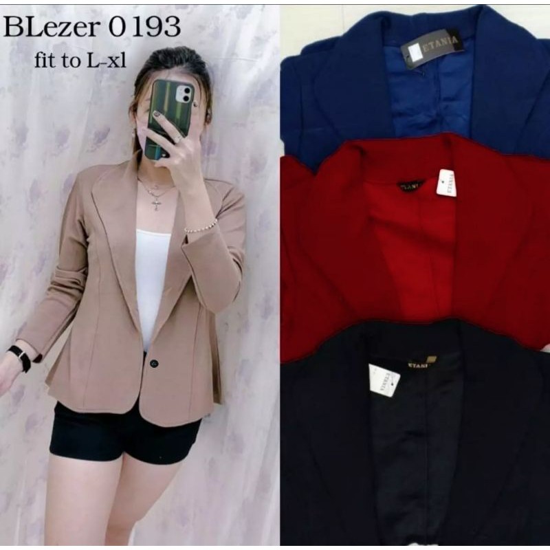 BISA COD BLAZER KANTOR  WANITA POLOS ARETA EN