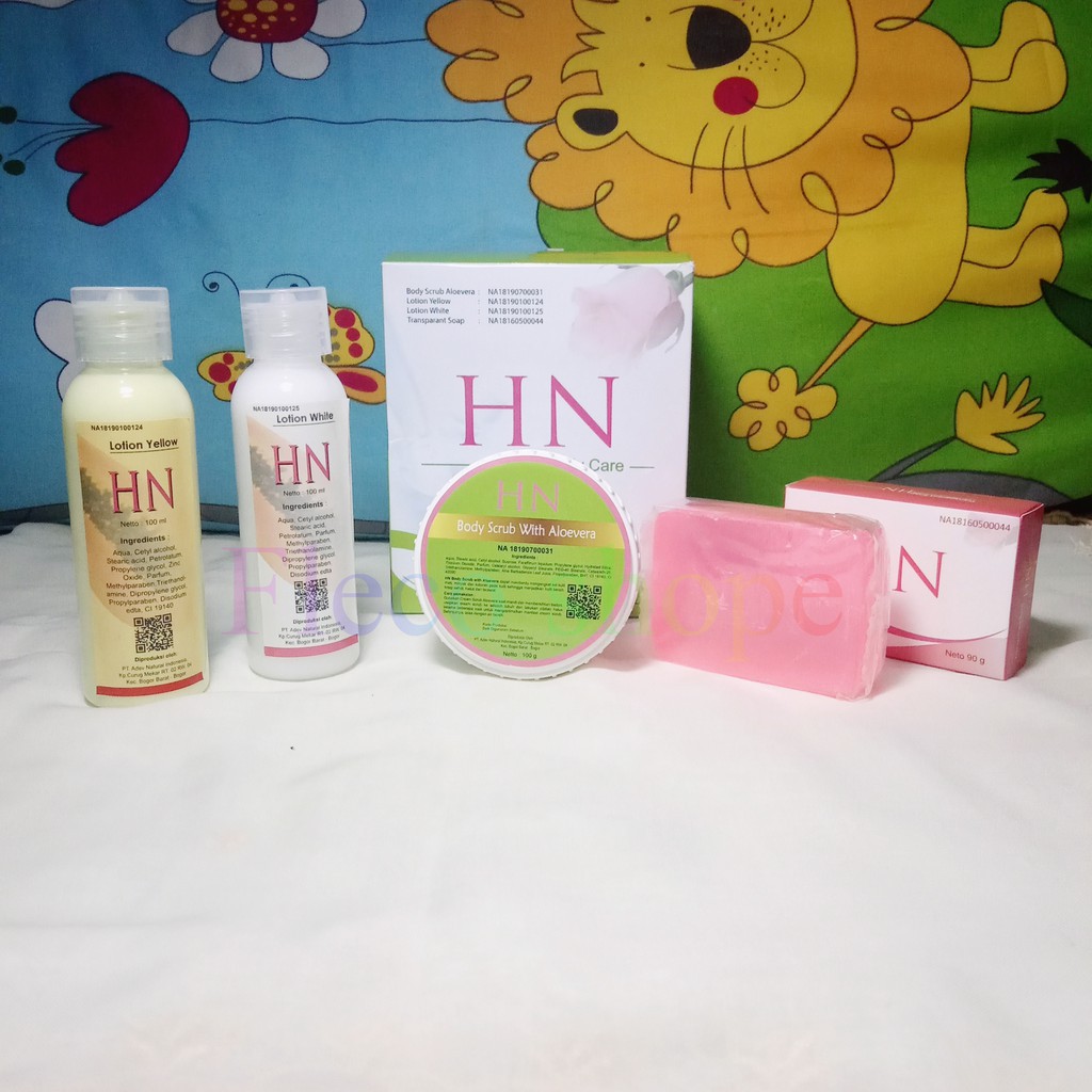 HN BODY CARE 4IN1 BPOM PAKET BODY LOTION HN 4IN1 PEMUTIH BADAN PERMANEN