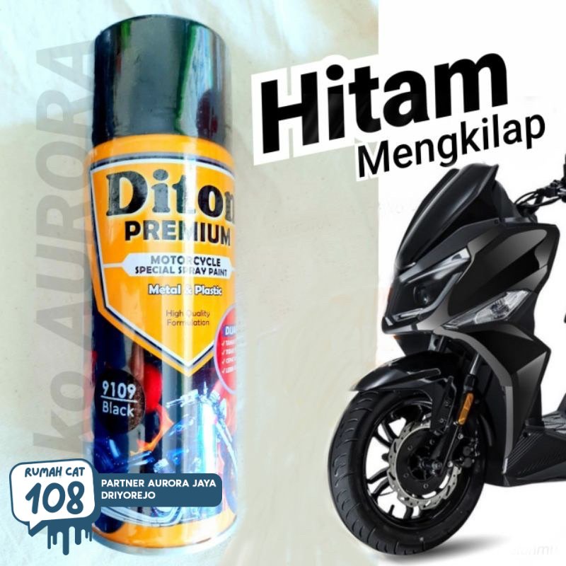 

Pilox Diton Premium Black 9109 Hitam Mengkilap Gloss Glossy Pilok Sejenis Cat Samurai