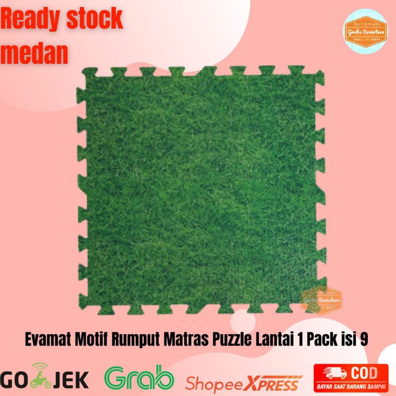 Evamat Motif Rumput Matras Puzzle Lantai 1 Pack Isi 9 Murah Medan