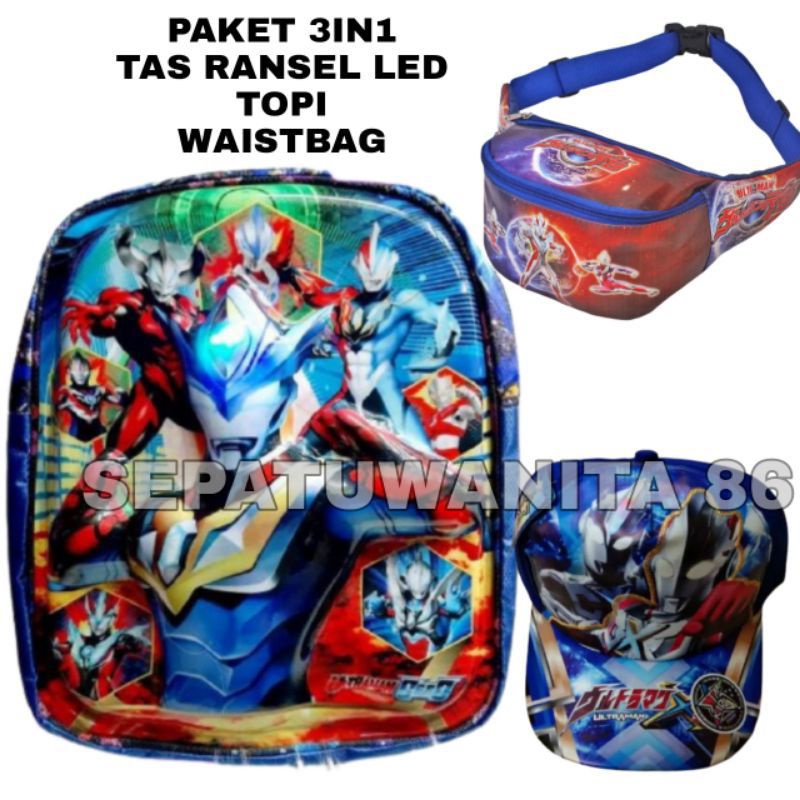 Tas Ransel Anak Laki Laki Karakter Freefire Led/ Tas Led / Tas Boboiboy