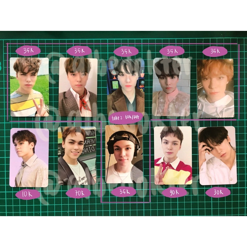 Photocard, TC, Lenticular Vernon, Scoups, Dokyeom, Seungkwan, Wonwoo Seventeen An Ode, Henggarae, YM