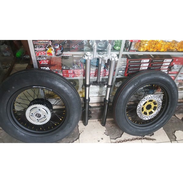 PAKET VELG JAPSTYLE PLUS BAN DAN SHOCK DEPAN BYSON