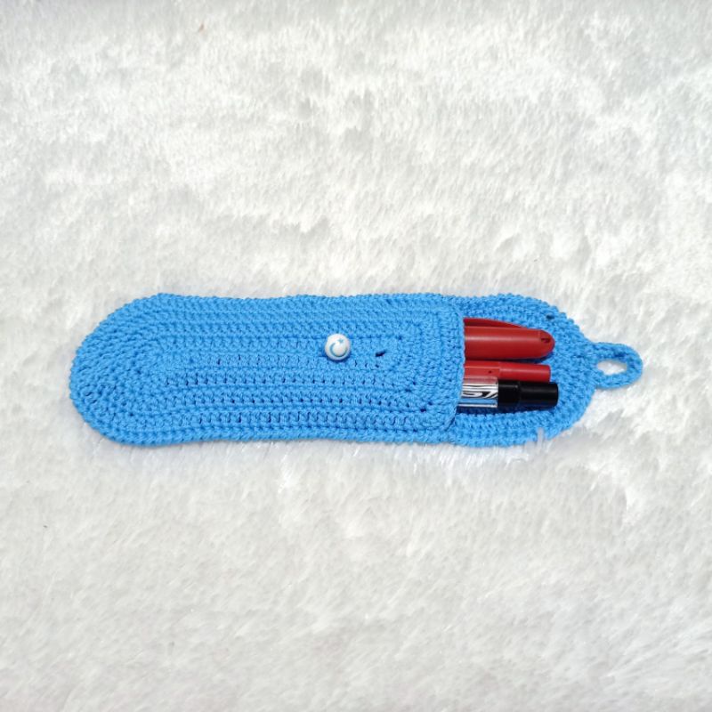 CROCHET POUCH , CASE CROCHET , POUCH / CASE RAJUT TEMPAT HAKPEN PENSIL KACAMATA