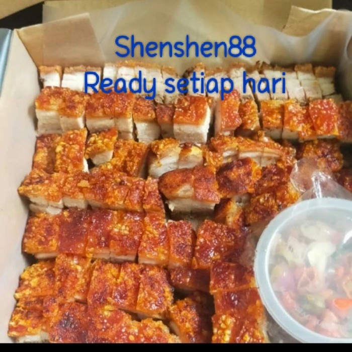 

Terlaris babi panggang asin garing /samcan crispy pork 1kg.