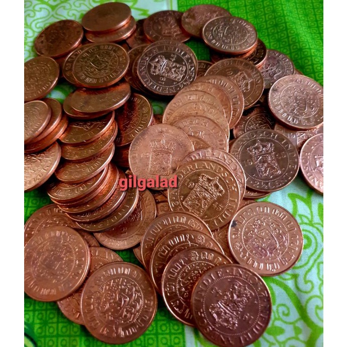 UANG KOIN KUNO BENGGOL 2,5 SEN 1945 KOIN KEROKAN