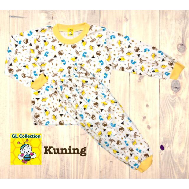 OBRAL!PIYAMA PANJANG OBLONG ANAK SIZE L (3-4TH) XL (5-6TH) MOTIF DINO 100%KATUN