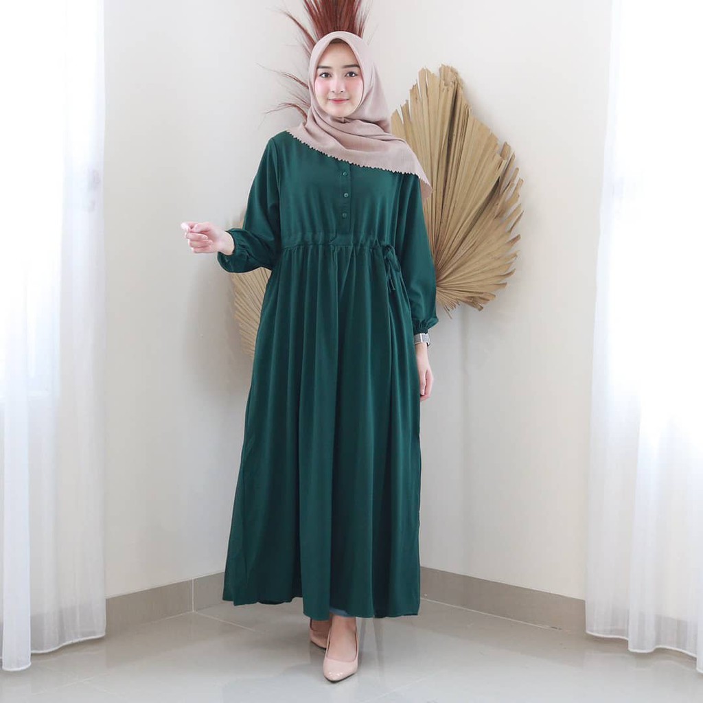 Mirai Gamis Hitam Polos Remaja Terbaru Hello_lady dresswanita dressmurah dressmuslim-4
