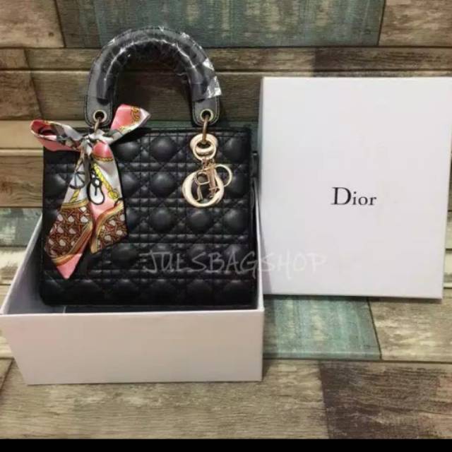 Tas DIOR LADY DOVE Free syal cantik