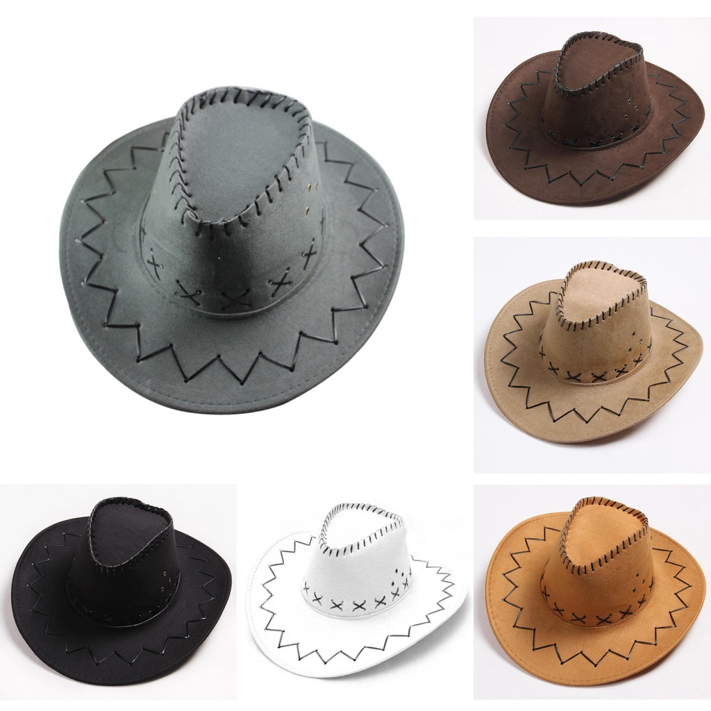 Topi Koboy / Topi Cowboy Amerika Laken Dewasa / Topi Amerika Model Koboy - M-1010