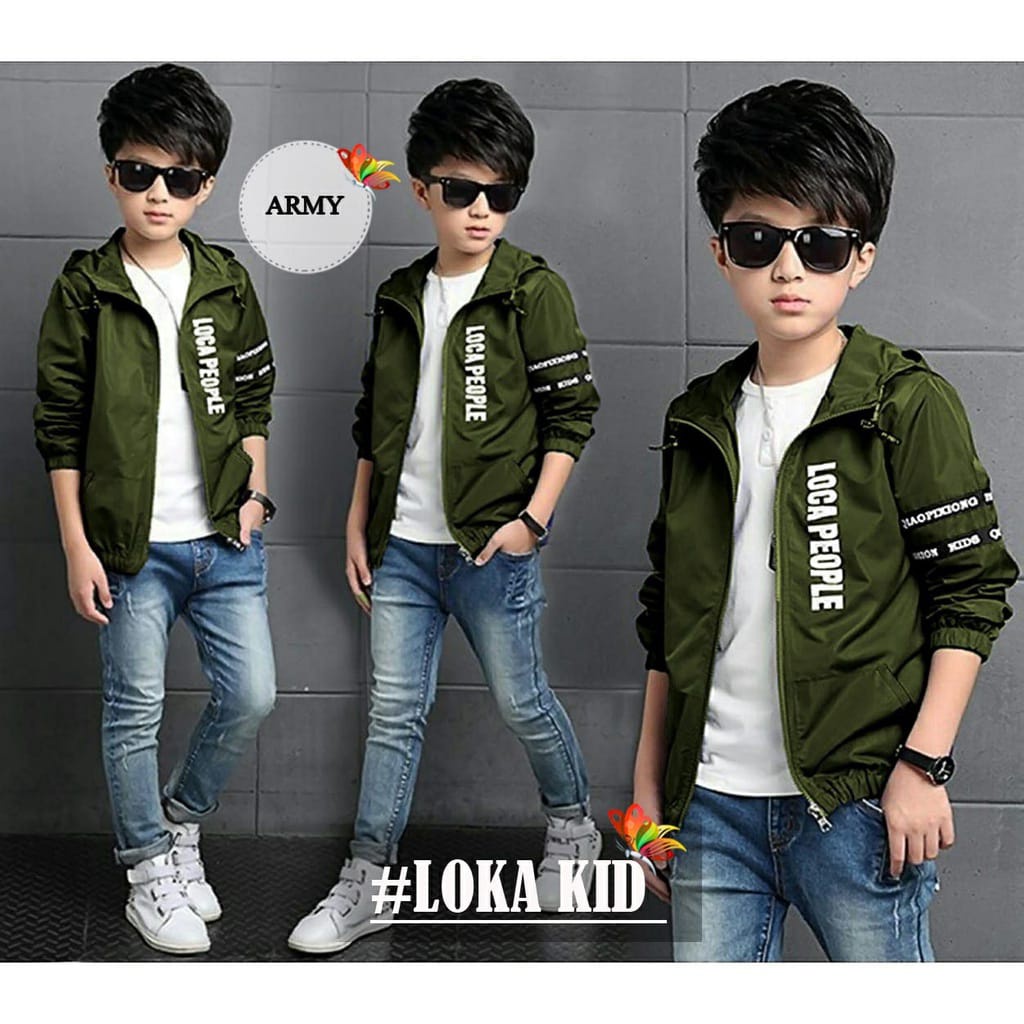 Baju Jaket Oca Outer Jaket Bomber Anak Cowok Model Casual Terkini