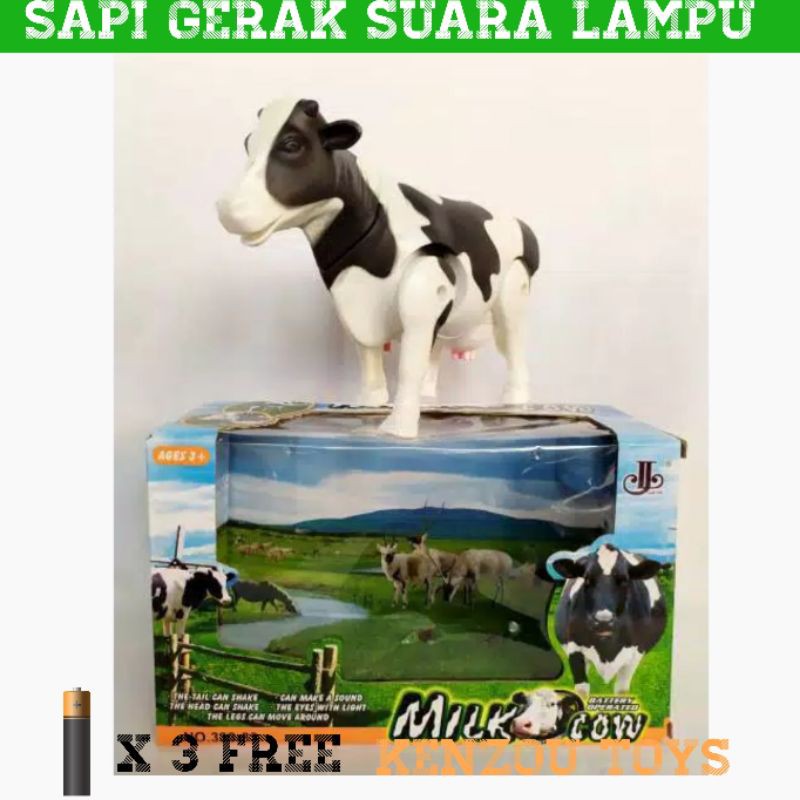 mainan sapi baterai