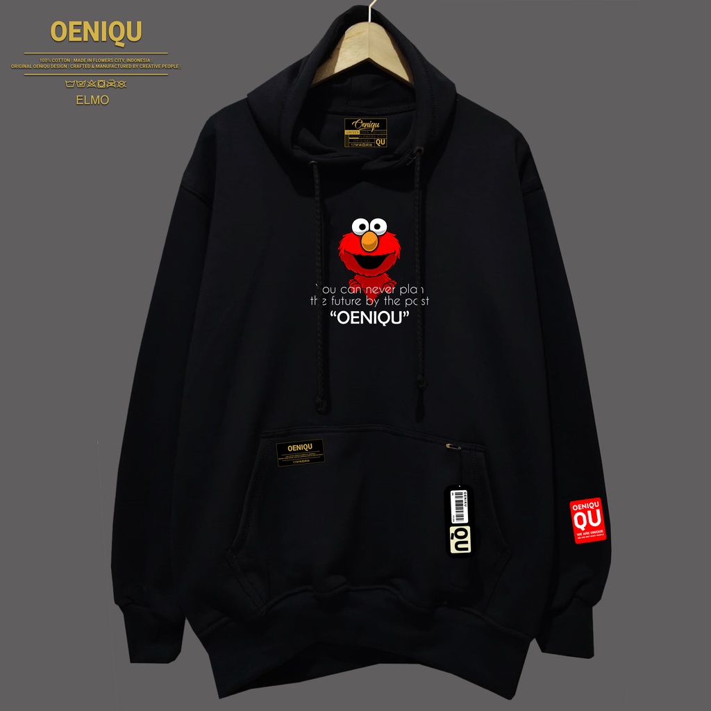 HOODIE PRIA SIZE JUMBO L-XL-XXL-XXXL-XXXXL-XXXXXL BAHAN TEBAL  MOTIF ELMO