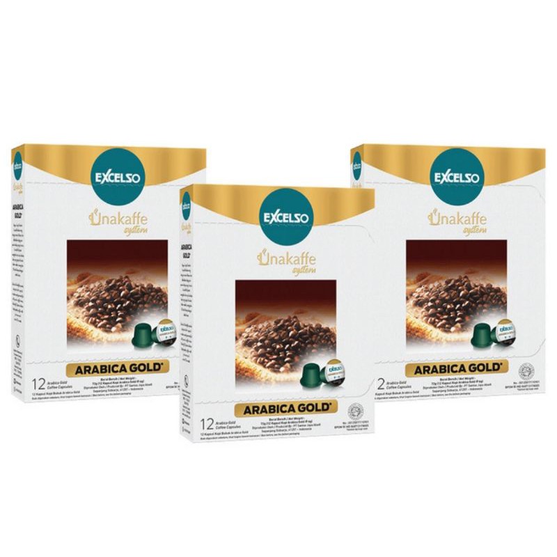 

Excelso Kopi Kapsul Unakaffe Arabica - 3pack