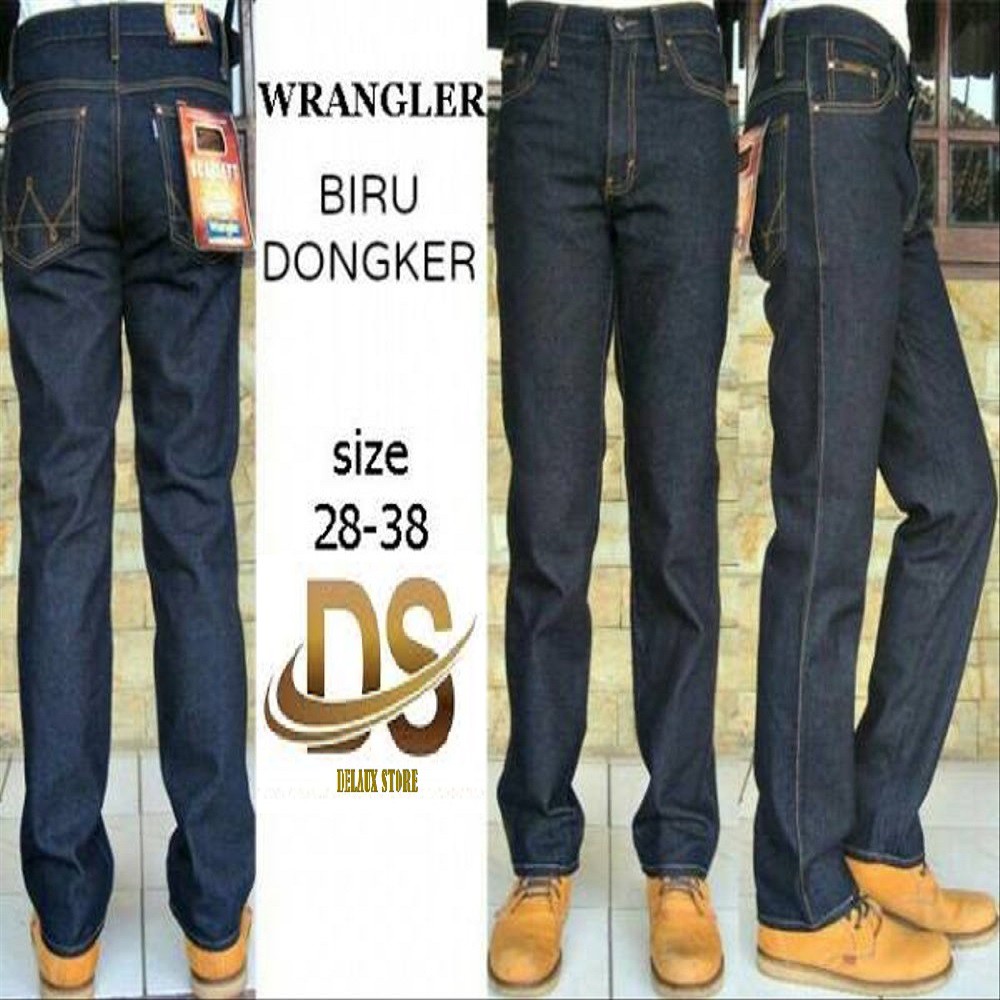 CELANA JEANS WR CELANA PANJANG MODEL STANDAR WARNA BIRU DONGKER NYAMAN DI PAKE KUALITAS MANTUL