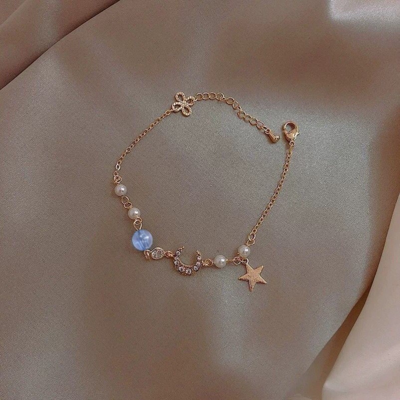 Xingyue Zirkon Gelang Mutiara Desain Niche Perempuan High-End Gelang Versi Korea Influencer Trendi Fashion Sederhana Gelang Pacar