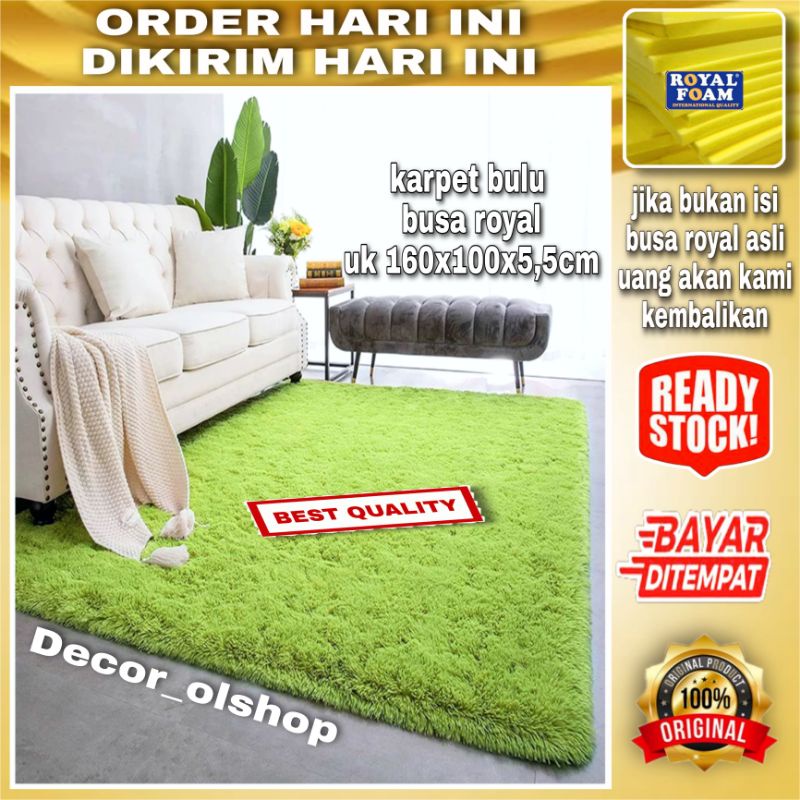 Karpet bulu empuk uk 160x100x5,5cm