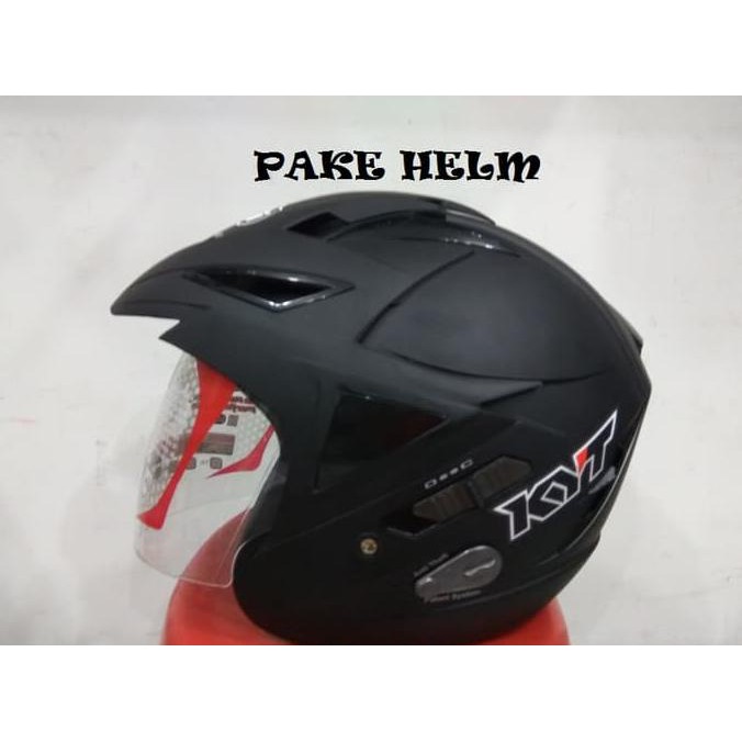 HELM KYT SCORPION KING SOLID BLACK DOFF HALF FACE