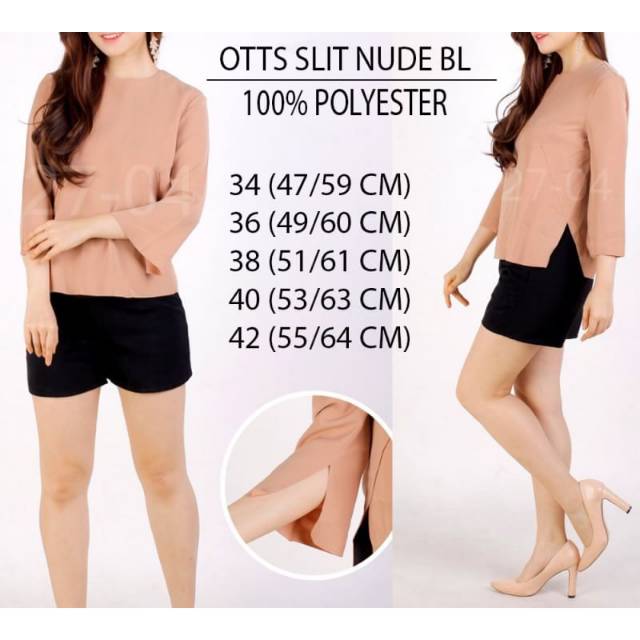 Blouse branded-OTHER STORIES SLIT NUDR BLOUSE