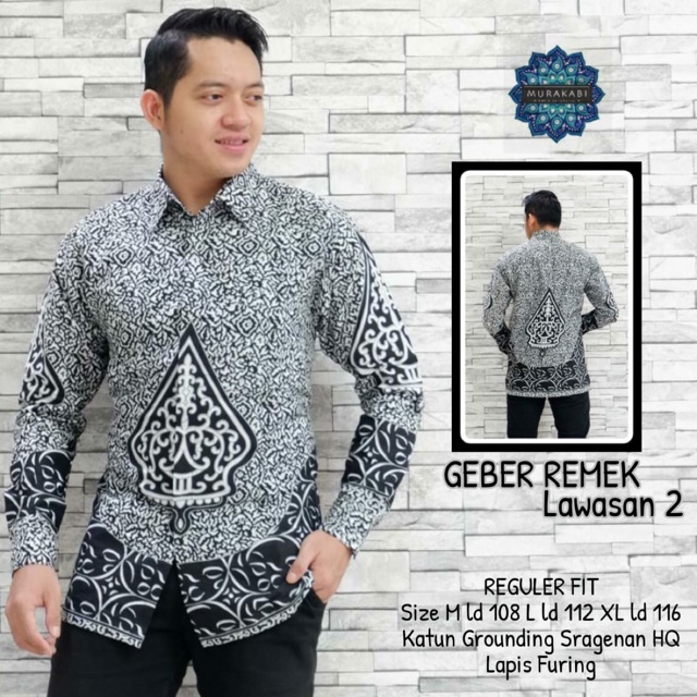GEBER REMEK LAWASAN 2 Batik Pria Full Furing Katun Halus Size M-XXL High Quality